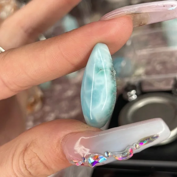 Larimar cabochon 20 carats from Dominican Republic - Picture 3 of 5